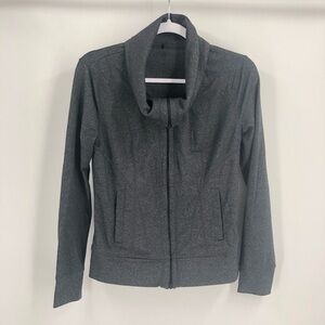 PRANA Size Medium Gray Zip Front Jacket